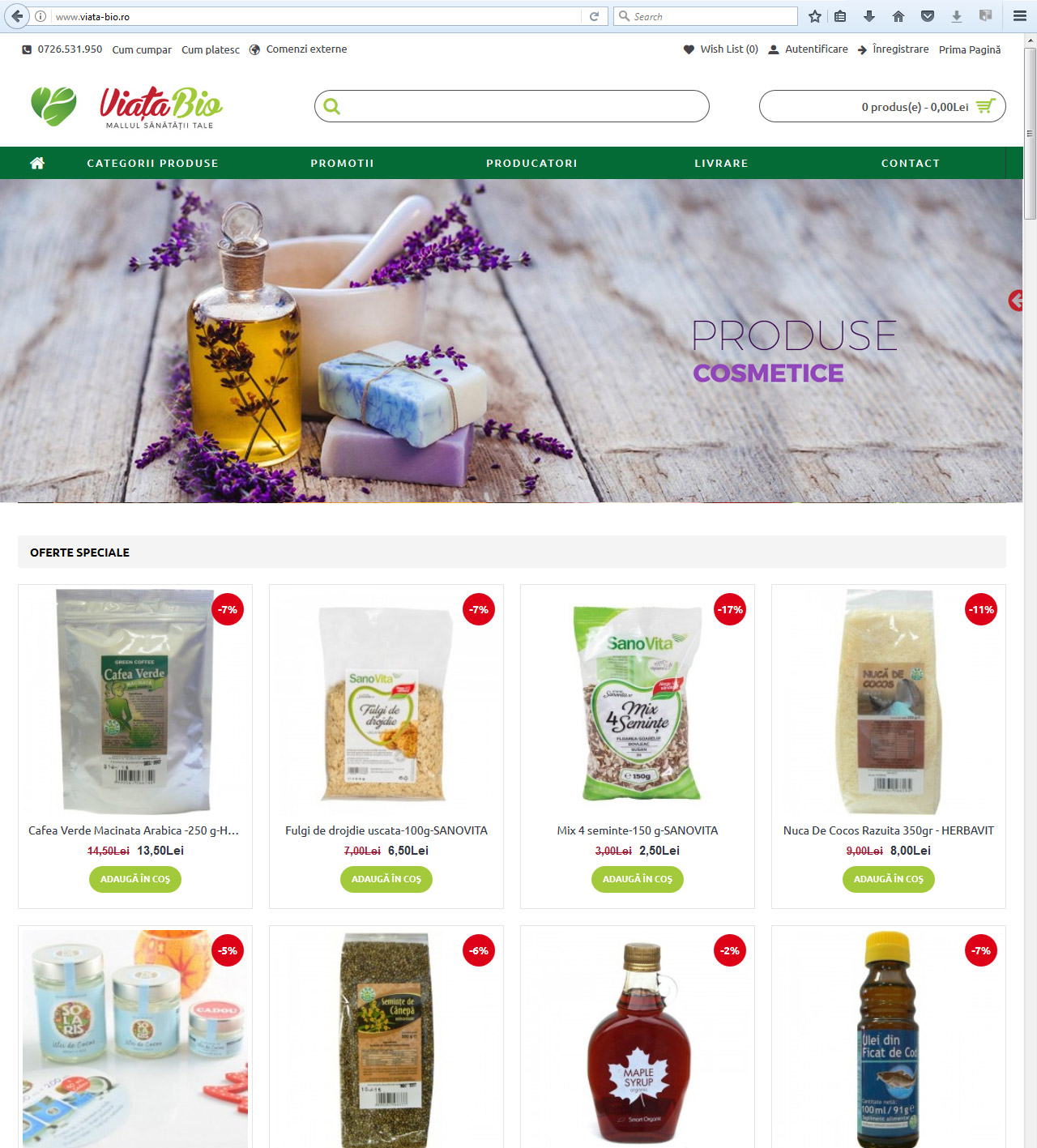 Creare magazin online Viata-bio.ro-1